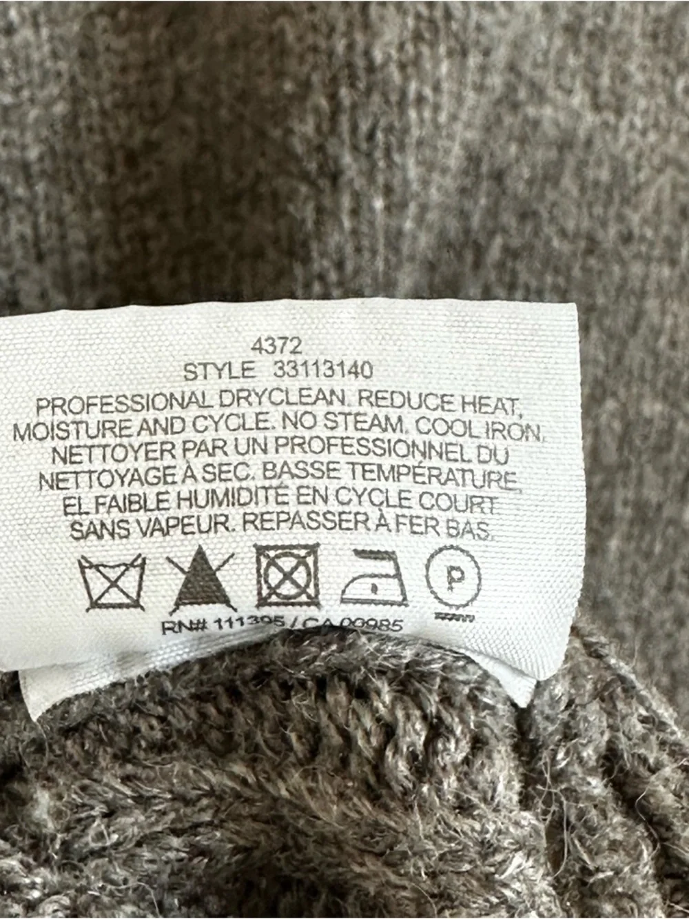 Tory Burch Turtleneck Sweater Wool Blend Cropped Two Toned Gray Black Women’s XL